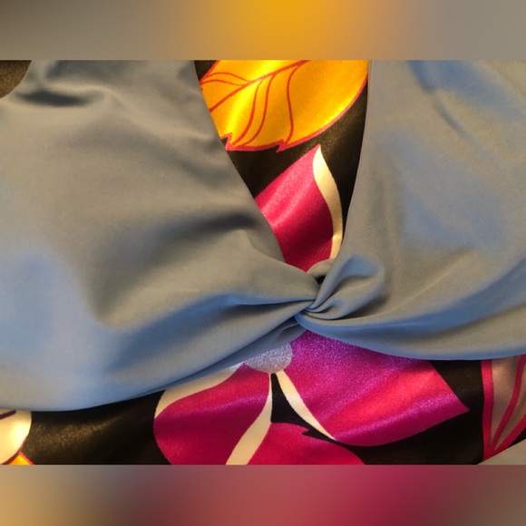 Blue/Robins Egg Coloured 2 Piece Bikini with Brazilian-Tanga Style Bottom (New!) - Picture 5 of 10